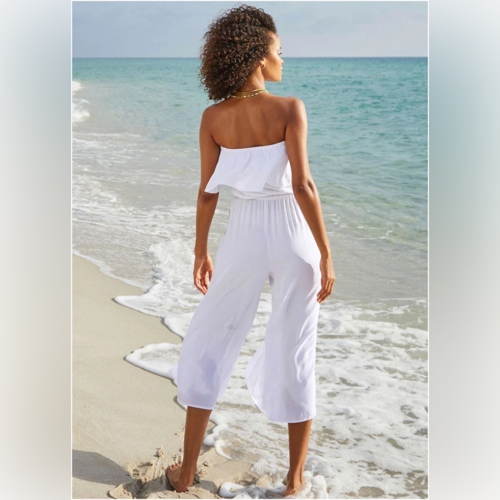 VENUS White Swim Coverup Jumpsuit XS NWOT